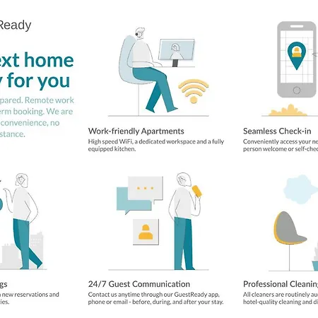 דירה Guestready- Blue Arroios Apt Perfect For 2